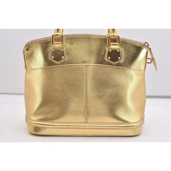 Authentic Louis Vuitton Suhali Lockit PM Hand Bag Gold M95433 - Picture 3 of 14
